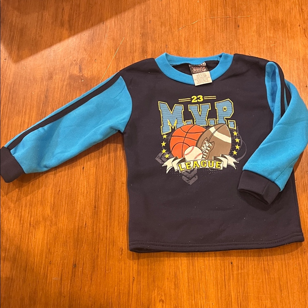 Tuff Guys MVP League Sweatshirt + Hoodie Vest blue Boys Toddlers Size 4T